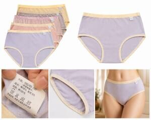 Women's Cotton Brief Underwear 6-Pack – Size Medium – Assorted Pastel Colors